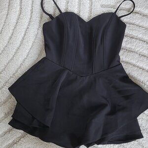 Endless Rose Ruffle Romper in Black